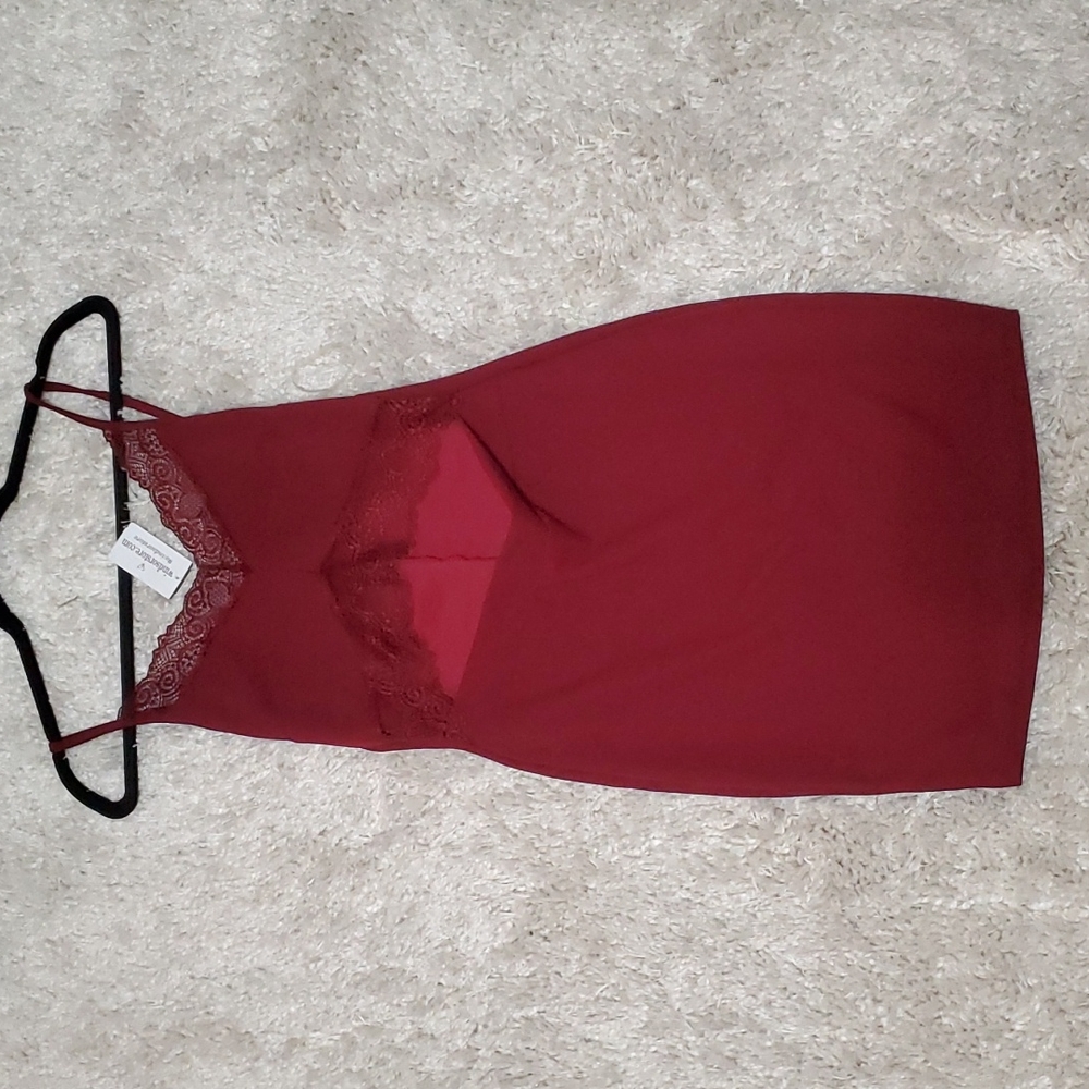 Red fitted dress